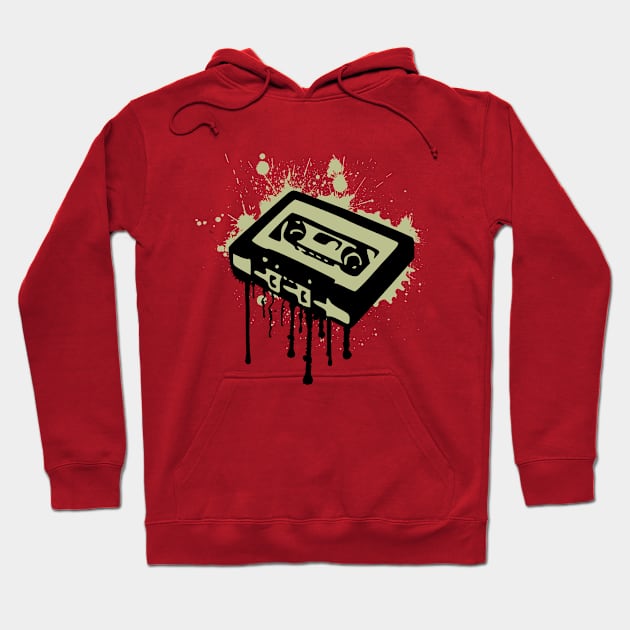 Cassette Splatter Hoodie by JohnLucke